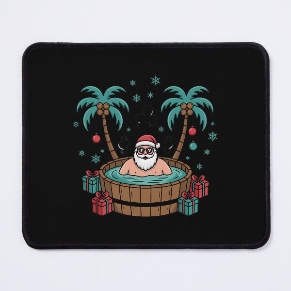 Item preview, Fun Tropical Santa Hot Tub Christmas Holiday Palm Tree Scene designed and sold by LeeEvans222.