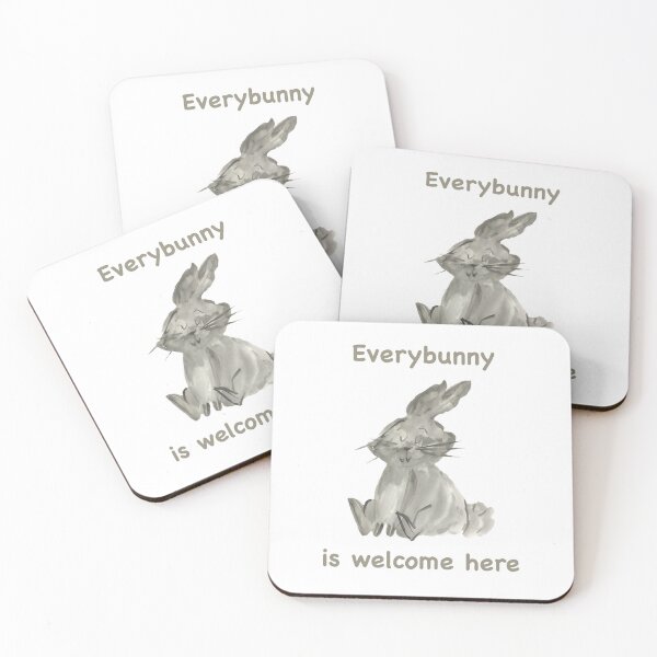 Item preview, Everybunny is welcome here. Bunny art.  designed and sold by K Mussack.