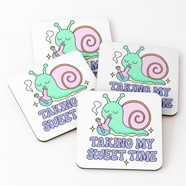 Item preview, Taking My Sweet Time Funny Snail Stoner Weed Design designed and sold by MycoMindsMedia.