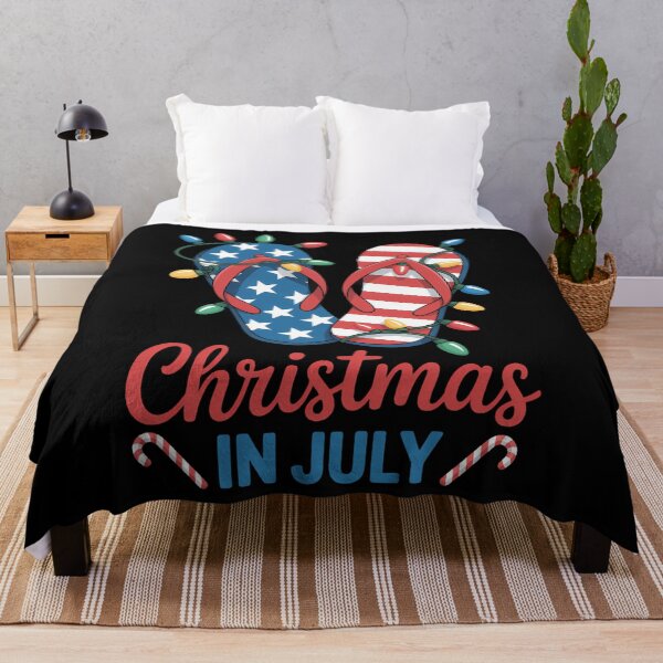 Item preview, Funny American Flag Flip Flops Xmas Lights Christmas In July designed and sold by LeeEvans222.