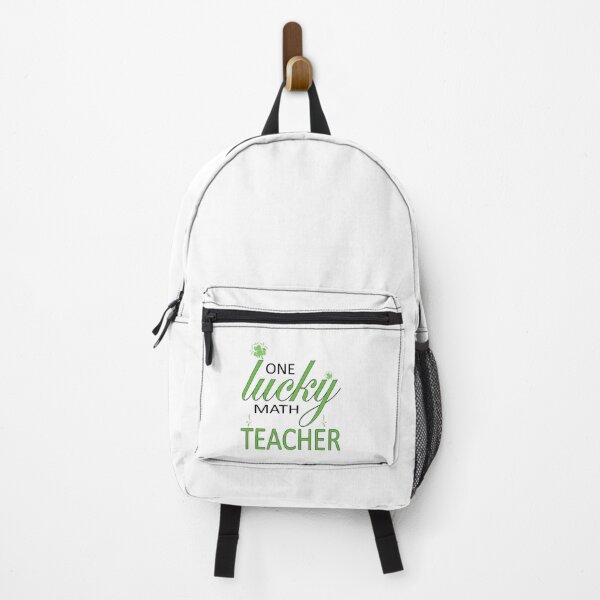 Item preview, One Lucky Math Teacher  Clovers  Funny Quotes  (1) designed and sold by jaydebahringer.