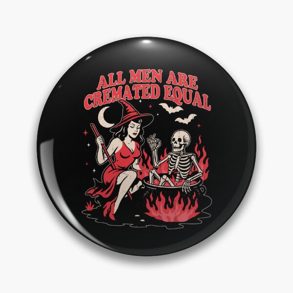 Item preview, All Men Are Cremated Equal Funny Feminist Halloween Skeleton designed and sold by Torionrad.