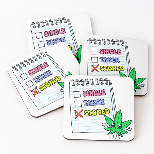 Item preview, Single Taken Stoned Funny Relationship Weed Design designed and sold by MycoMindsMedia.