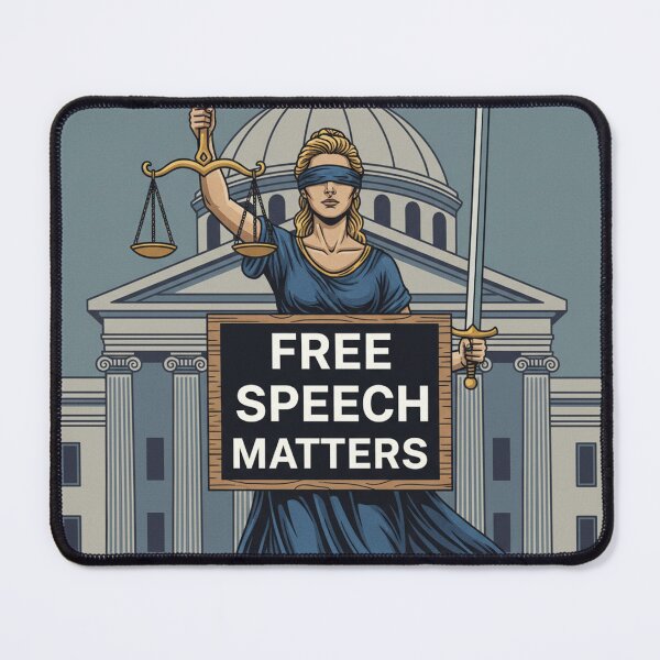 Item preview, Lady Justice Free Speech Matters Anti-Censorship designed and sold by Owcomm.