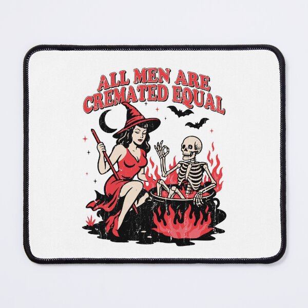 Item preview, All Men Are Cremated Equal Funny Feminist Halloween Skeleton designed and sold by Torionrad.