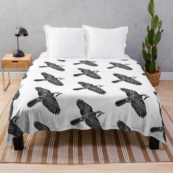Item preview, White-cheeked Laughingthrush Silhouette Art | Minimalist Black and White Bird Design designed and sold by JollyCritters.