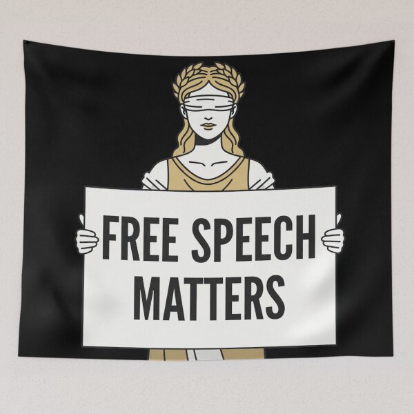 Item preview, Lady Justice Free Speech Matters Anti-Censorship designed and sold by Owcomm.