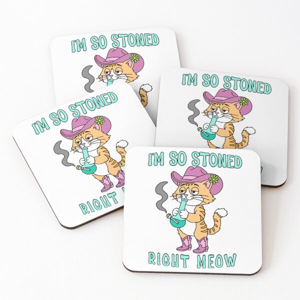 Item preview, I’m So Stoned Right Meow Funny Stoner Cat Weed Design designed and sold by MycoMindsMedia.