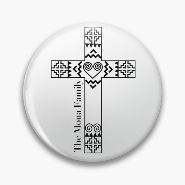 Item preview, Moua Hmong Family Name Cross designed and sold by HliandHue.