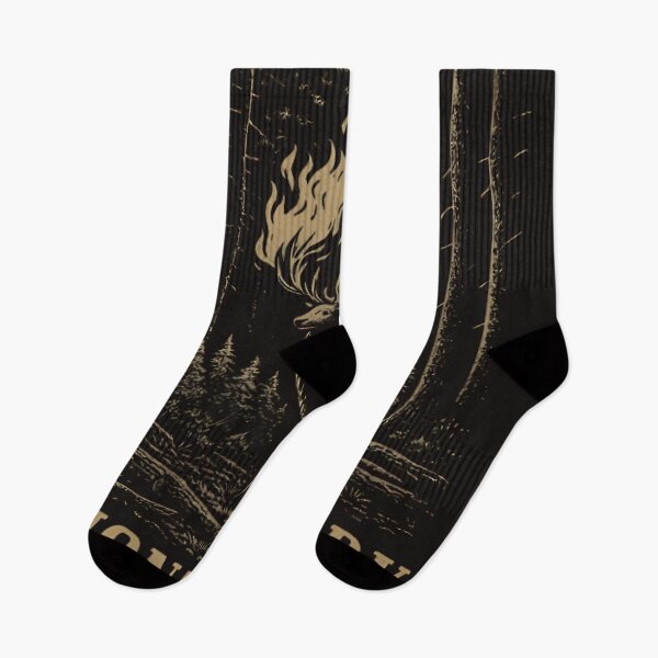 Item preview, Baywood Forest National Park – Mystical Deer with Fire Antlers Vintage Design designed and sold by jeoncoulter.