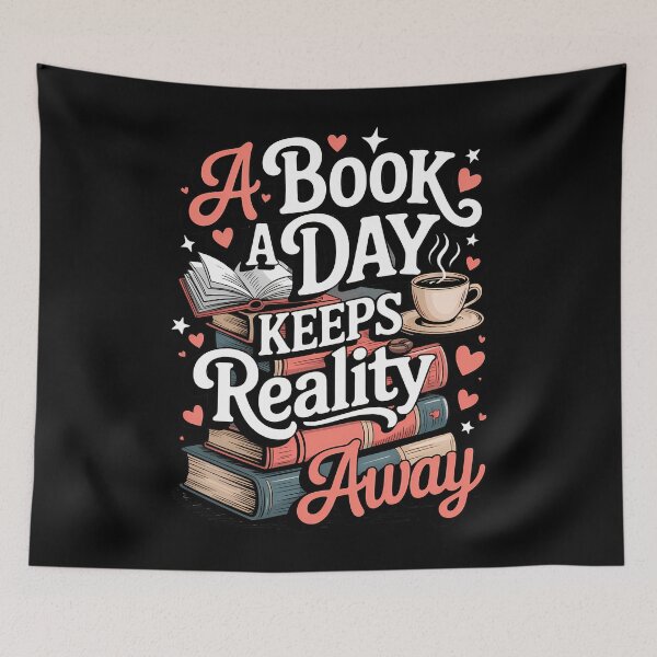 Item preview, A Book A Day Keeps Reality Away Book Lovers Reader Gifts designed and sold by papertaless.