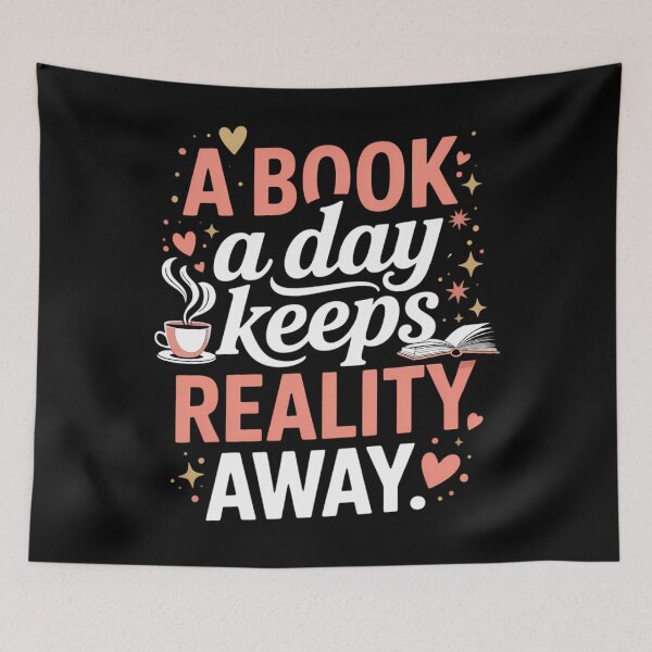 Item preview, A Book A Day Keeps Reality Away Book Lovers Reader Gifts designed and sold by papertaless.