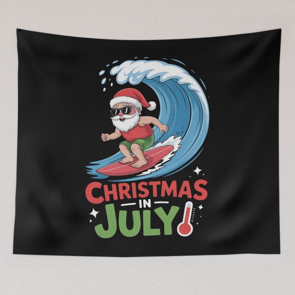 Item preview, Funny Christmas in July Shirt Summer Santa Surfing Xmas designed and sold by JonBarnes22.