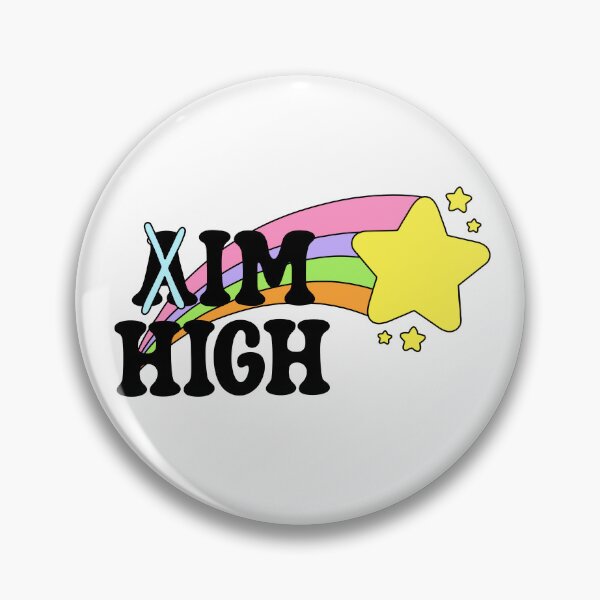 Item preview, Aim High Funny Stoner Weed Rainbow Star Design designed and sold by MycoMindsMedia.