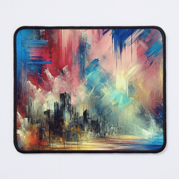 Item preview, Fantasy Futuristic Techno Cyberpunk City Vibrant Abstract Art designed and sold by DEC02.