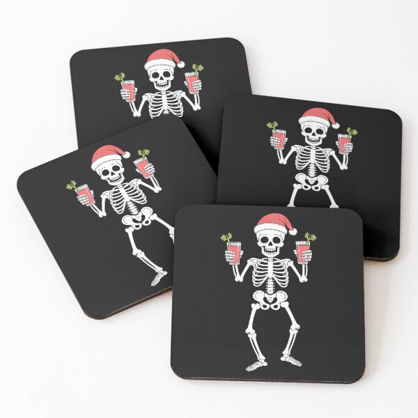 Item preview, Funny Christmas Skeleton Drinking Bloody Mary Cocktail designed and sold by JonBarnes22.