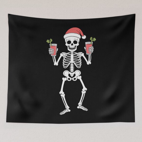 Item preview, Funny Christmas Skeleton Drinking Bloody Mary Cocktail designed and sold by JonBarnes22.