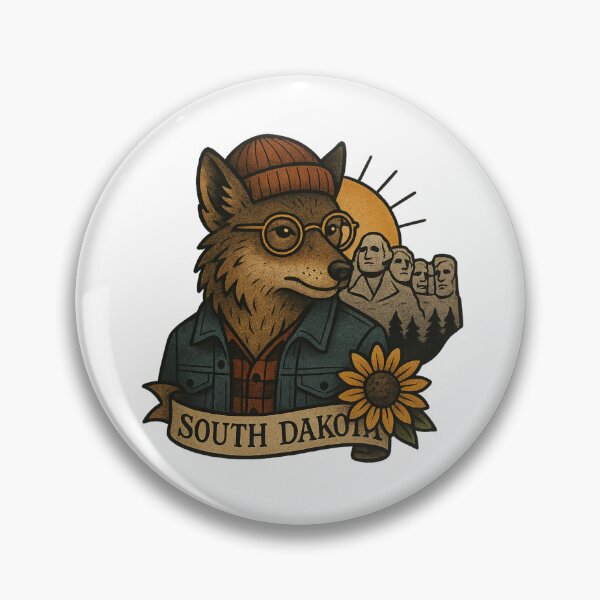 Item preview, South Dakota State Coyote Vintage Tattoo Style | Nifty Fifty Collection designed and sold by Zippitydodads.