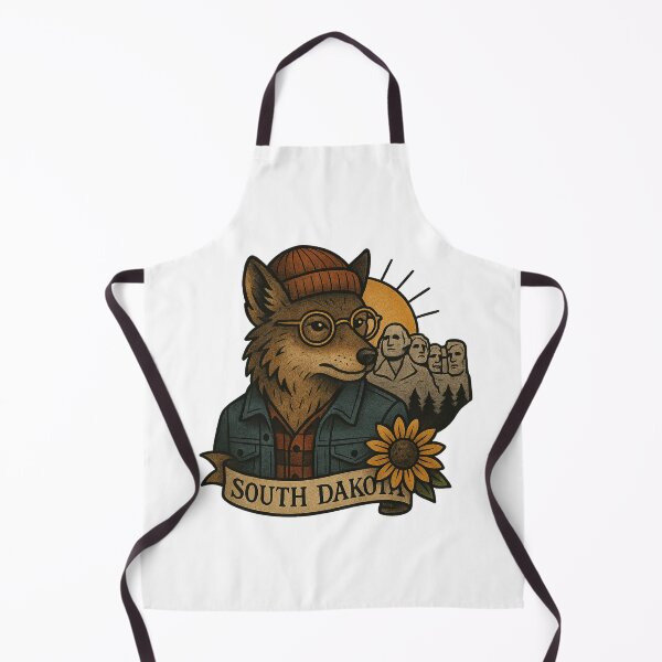Item preview, South Dakota State Coyote Vintage Tattoo Style | Nifty Fifty Collection designed and sold by Zippitydodads.