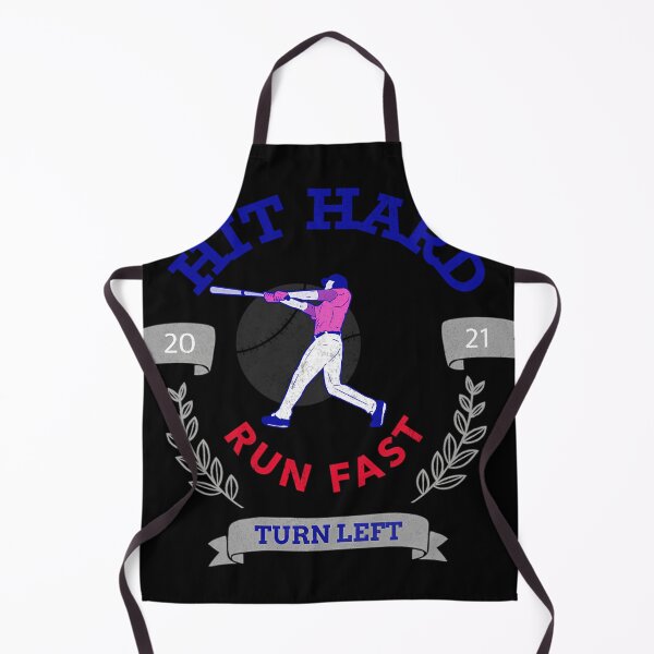 Item preview, Hit Hard Run Fast Turn Left Baseball Mlb Sports Bat Pitcher Catcher Hitter designed and sold by ReneMeye1.