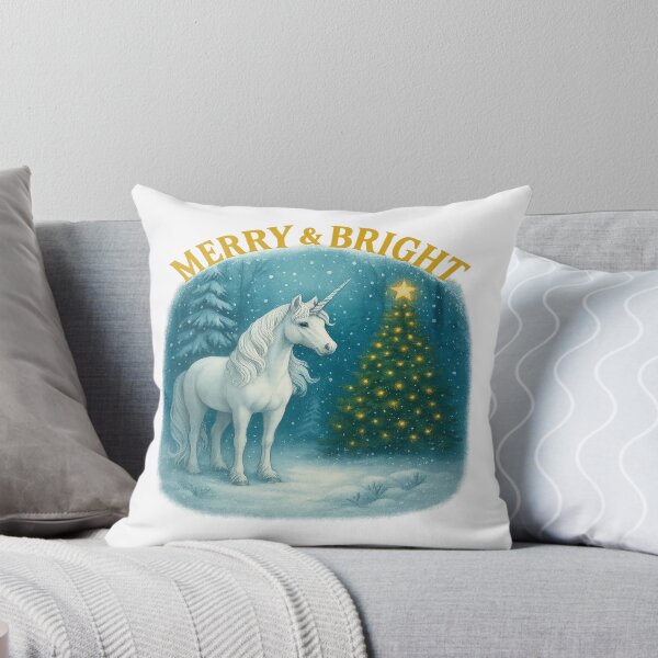 Item preview, Magical Unicorn in Winter Forest – Fantasy & Holiday Artwork designed and sold by FluffyCreative.