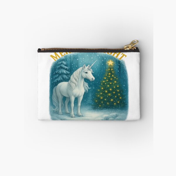 Item preview, Magical Unicorn in Winter Forest – Fantasy & Holiday Artwork designed and sold by FluffyCreative.