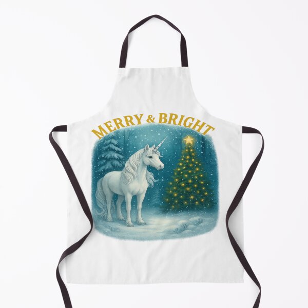 Item preview, Magical Unicorn in Winter Forest – Fantasy & Holiday Artwork designed and sold by FluffyCreative.