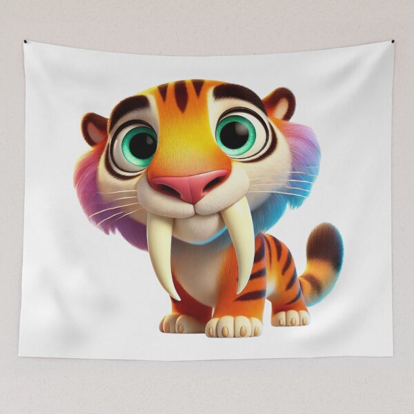 Item preview, Adorable Saber-Toothed Tiger designed and sold by Sillytoe.