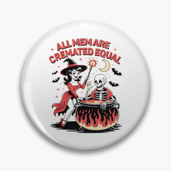 Item preview, All Men Are Cremated Equal Feminist Halloween Skeleton designed and sold by Torionrad.