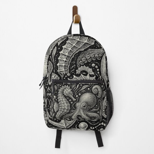 Item preview, Octopus Seahorse Shells Nautical Pattern designed and sold by EdvvinStudios.