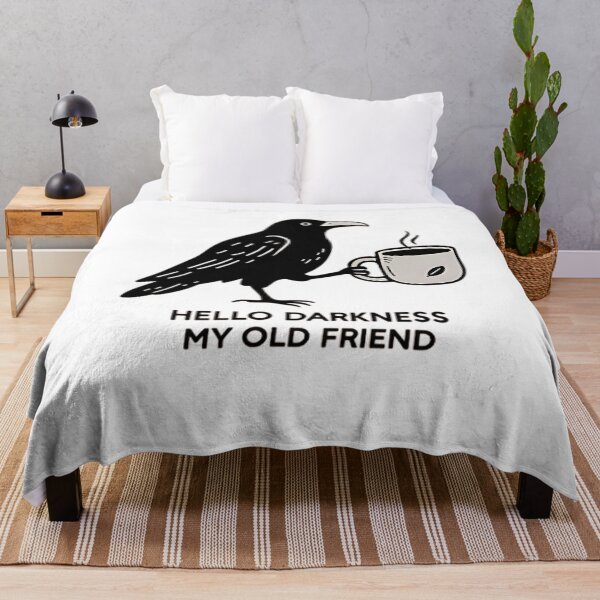 Item preview, Hello Darkness My Old Friend – Funny Coffee Raven Gothic Humor Design designed and sold by JosephRoldan.
