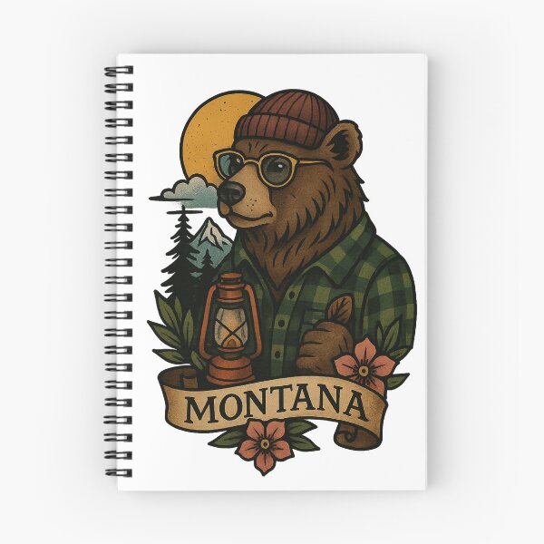 Item preview, Montana State Grizzly Bear Vintage Tattoo Style | Nifty Fifty Collection designed and sold by Zippitydodads.