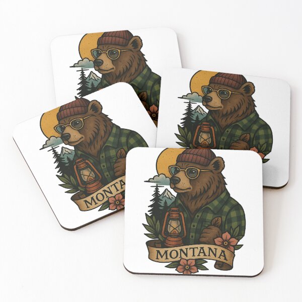 Item preview, Montana State Grizzly Bear Vintage Tattoo Style | Nifty Fifty Collection designed and sold by Zippitydodads.