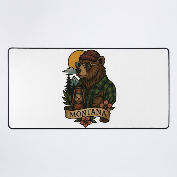 Item preview, Montana State Grizzly Bear Vintage Tattoo Style | Nifty Fifty Collection designed and sold by Zippitydodads.