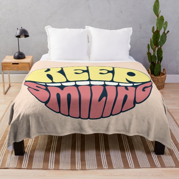 Item preview, Groovy Keep Smiling Mouth Typography designed and sold by Cookiezoo.