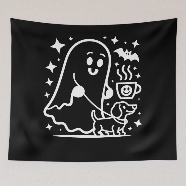 Item preview, Funny Ghost Walking Dog Spooky Season Halloween designed and sold by JulienAureo.