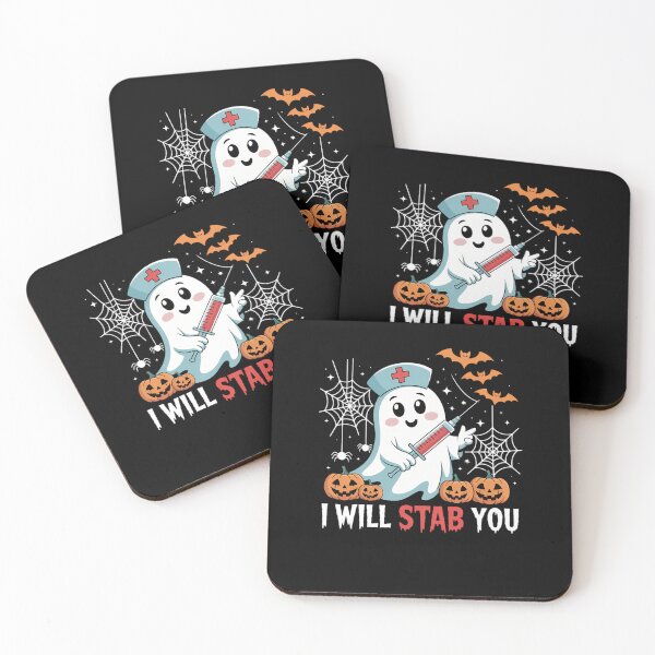 Item preview, Funny Halloween Nurse I Will Stab You Ghost Men Women designed and sold by JulienAureo.