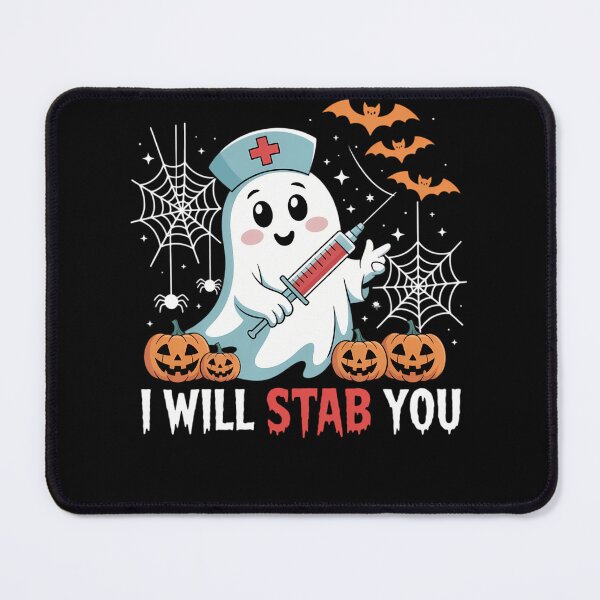 Item preview, Funny Halloween Nurse I Will Stab You Ghost Men Women designed and sold by JulienAureo.