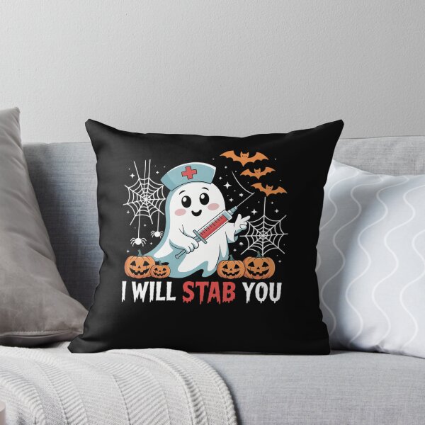Item preview, Funny Halloween Nurse I Will Stab You Ghost Men Women designed and sold by JulienAureo.