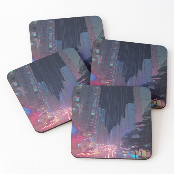 Item preview, Rainy night streets of Seoul designed and sold by JeniSeny.