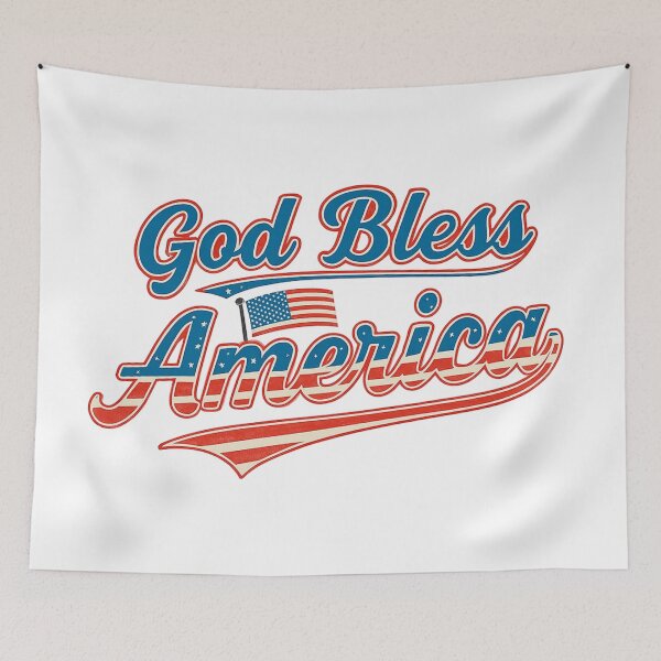Item preview, God Bless America Baseball Design designed and sold by MyMagaSwag.