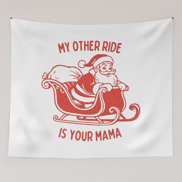 Item preview, Yo Mama Joke Retro Style Naughty Santa Christmas designed and sold by TackyTime.