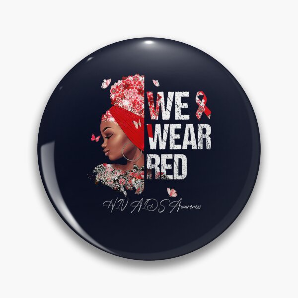 Item preview, Black Women We Wear Red HIV AIDS Awareness designed and sold by LooseThreades.