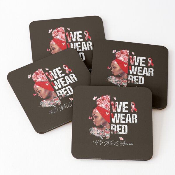 Item preview, Black Women We Wear Red HIV AIDS Awareness designed and sold by LooseThreades.
