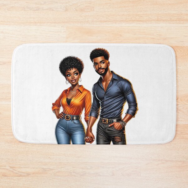 Item preview, Elegant Black Couple Romance Art designed and sold by Lulunza.