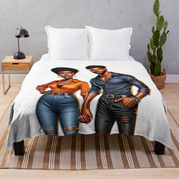 Item preview, Elegant Black Couple Romance Art designed and sold by Lulunza.