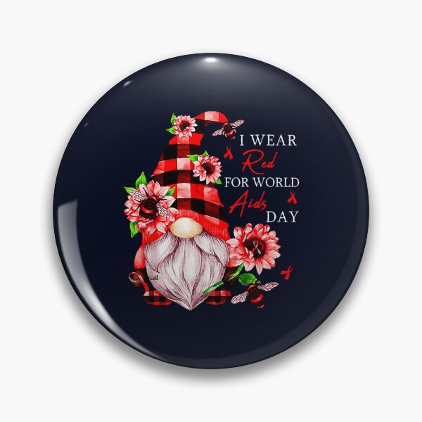 Item preview, Gnome I Wear Red World Aids Day designed and sold by LooseThreades.