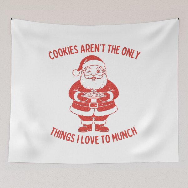 Item preview, Dirty Cookies Joke Retro Style Naughty Santa Christmas designed and sold by TackyTime.