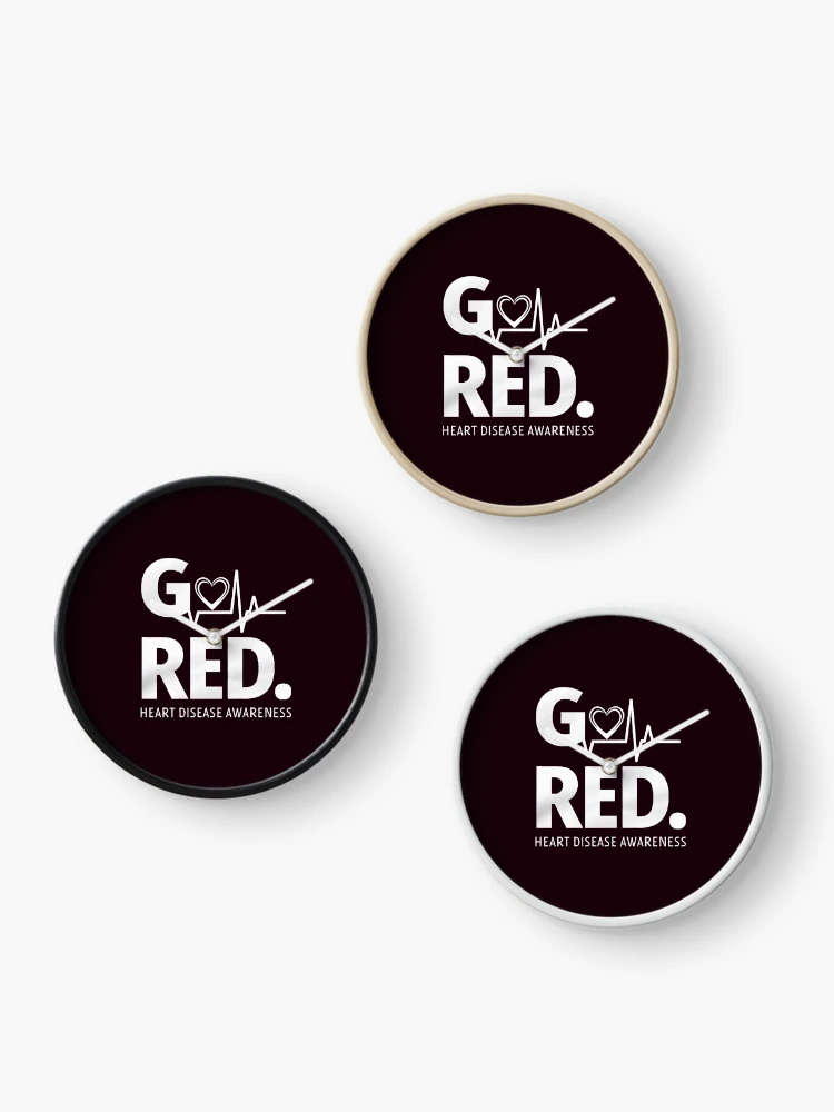 Thumbnail 3 of 4, Clock, Go red designed and sold by LooseThreades.