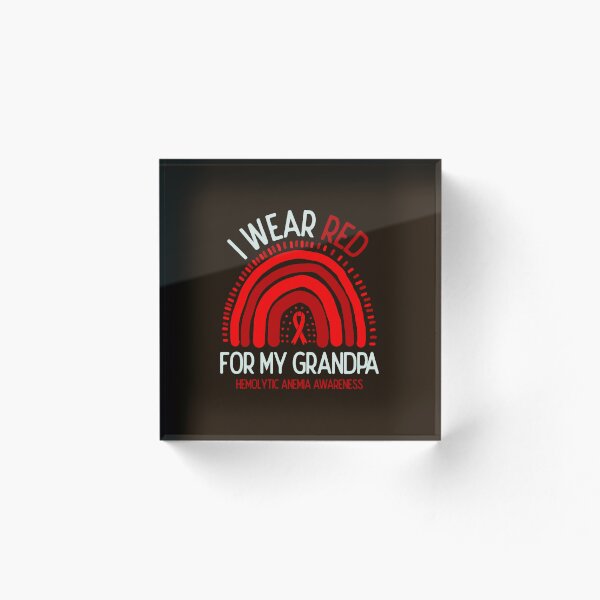 Item preview, Hemolytic Anemia Awareness I Wear Red For My grandpa Premium  designed and sold by LooseThreades.